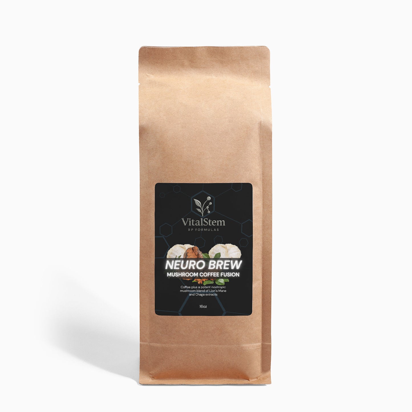 Neuro Brew Mushroom Coffee Fusion - Lion’s Mane & Chaga 16oz