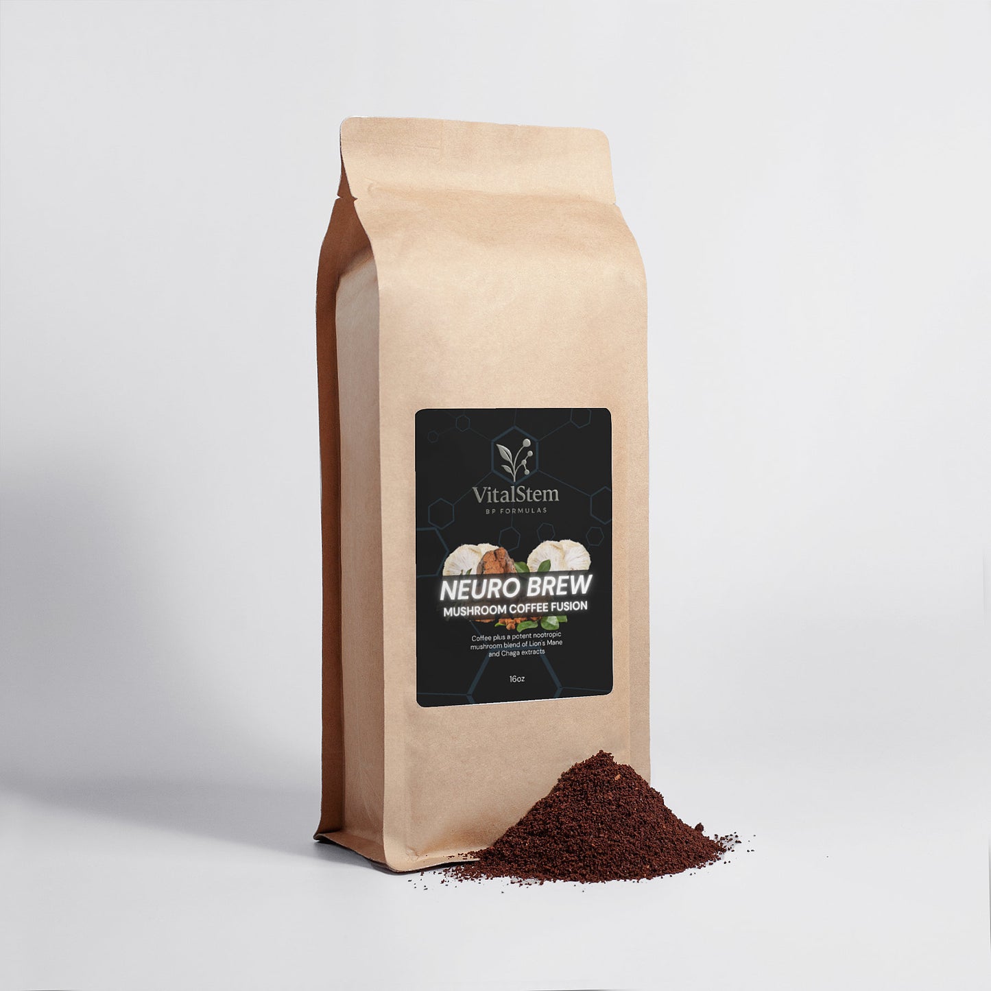 Neuro Brew Mushroom Coffee Fusion - Lion’s Mane & Chaga 16oz